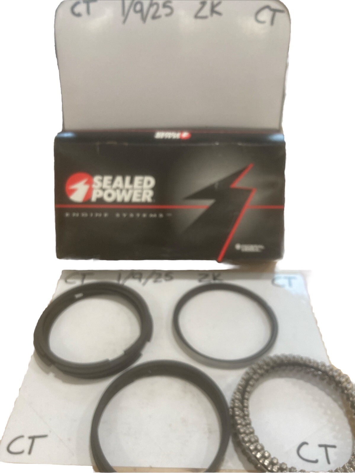 Sealed Power E251K30 SBC Chevy 350 383 Moly Piston Rings 4.030" Bore Small Block