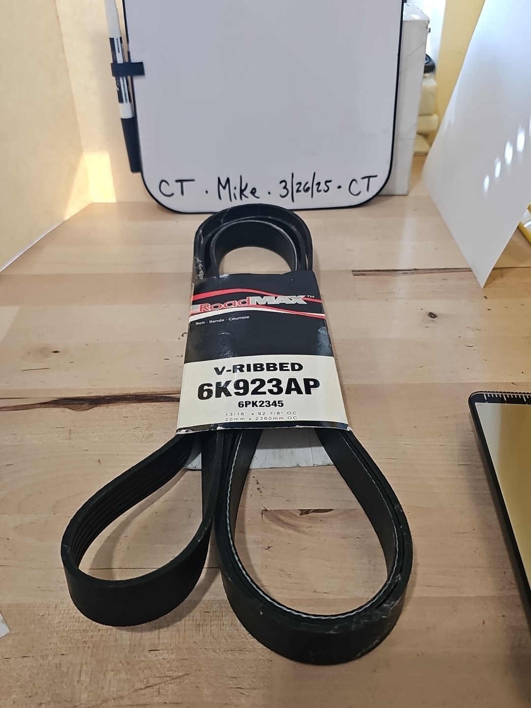 Serpentine Belt-Automotive V-Ribbed Belt(Standard) Roadmax 6K923AP - Image 3