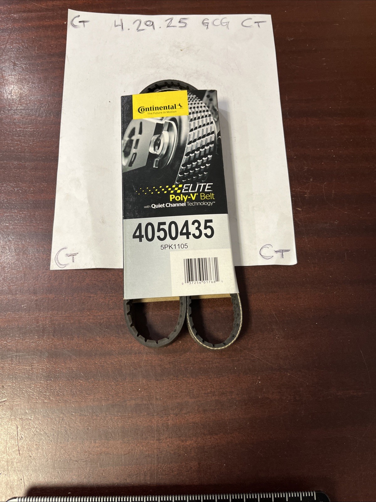 Serpentine Belt Poly-V Quiet Channel CONTINENTAL ELITE 4050435