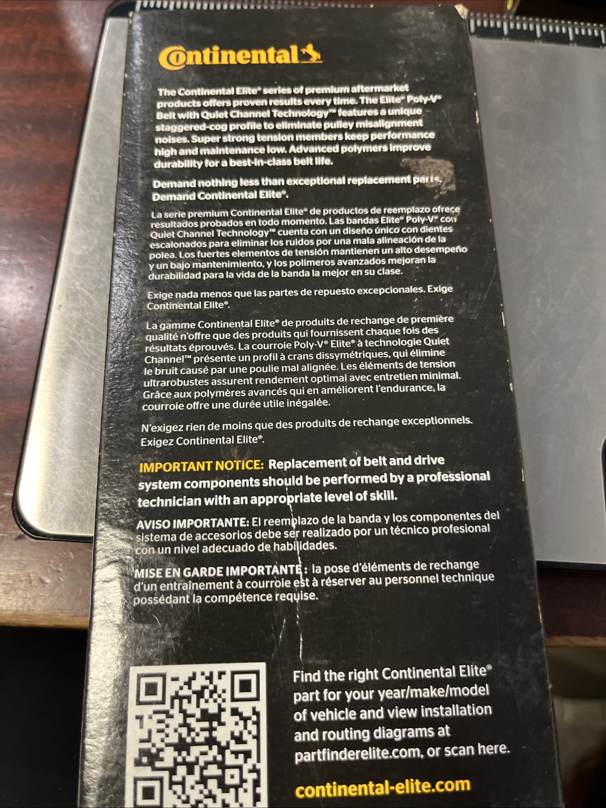 Serpentine Belt Poly-V The Quiet Belt Gatorback CONTINENTAL ELITE 4040412 - Image 3