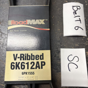Serpentine Belt V-Ribbed Roadmax 6K612AP