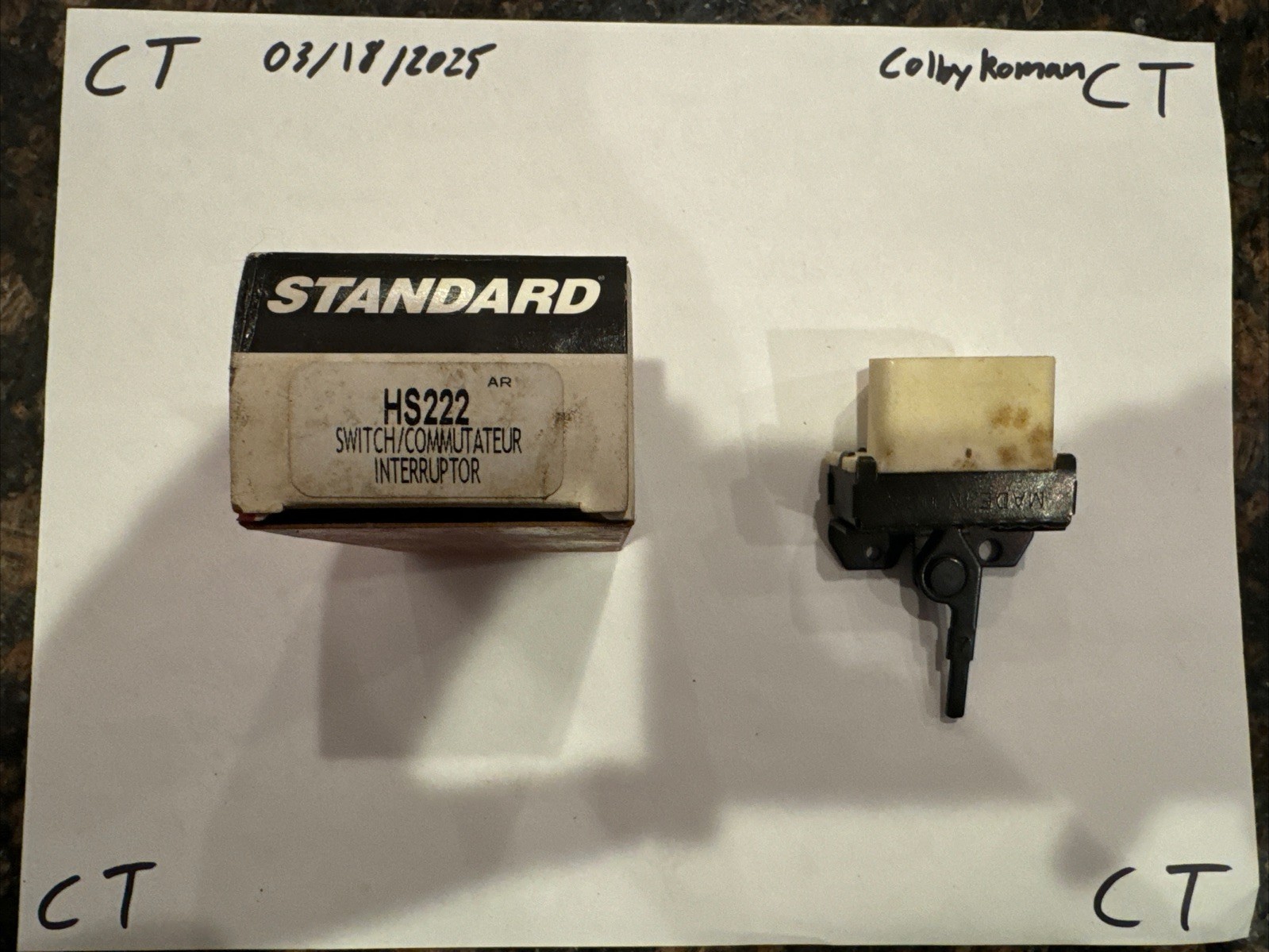 Standard Switch/Commutateur Interruptor HS222 - Image 3