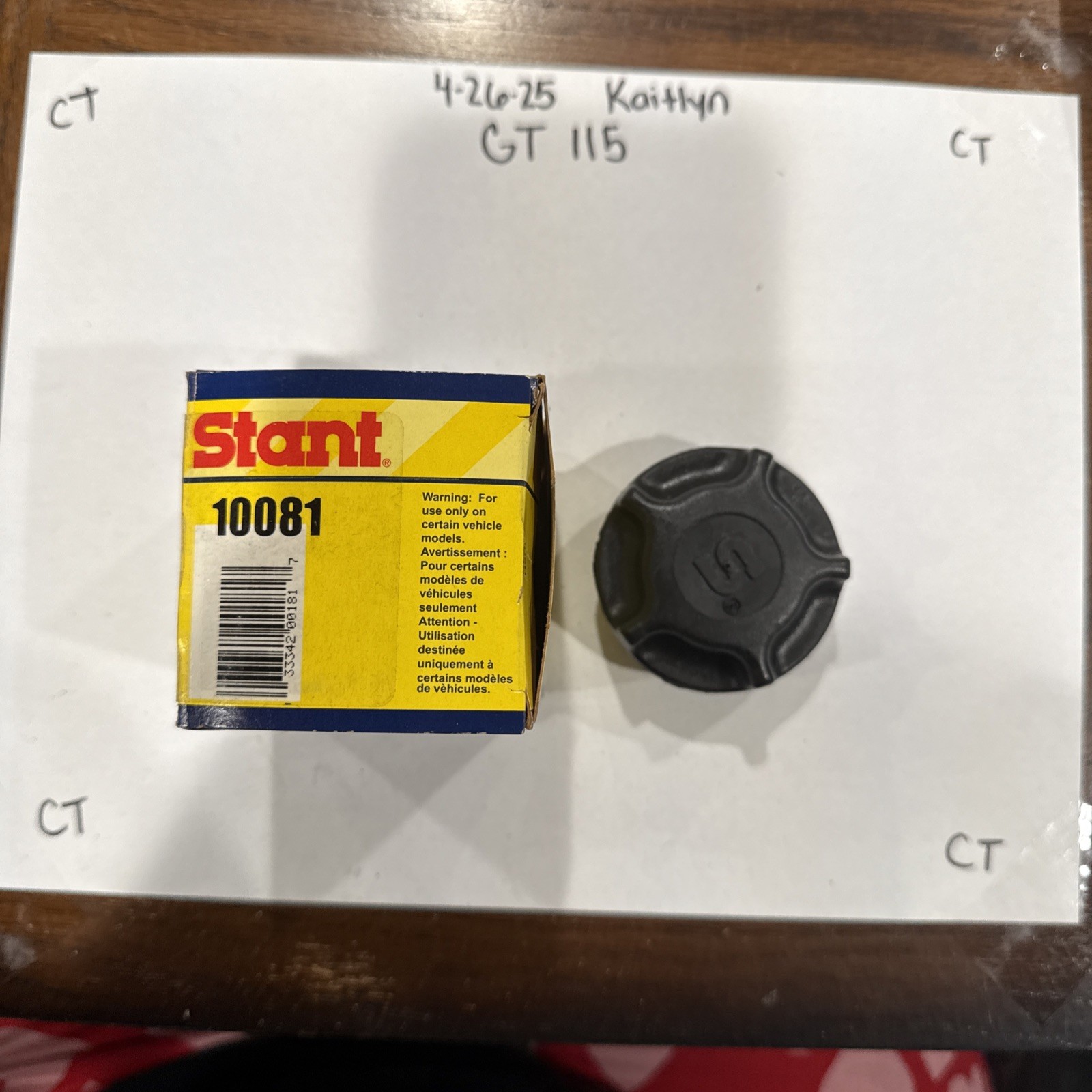 Stant 10081 Oil Filler Cap Fits All Types Both Original Equipment Market