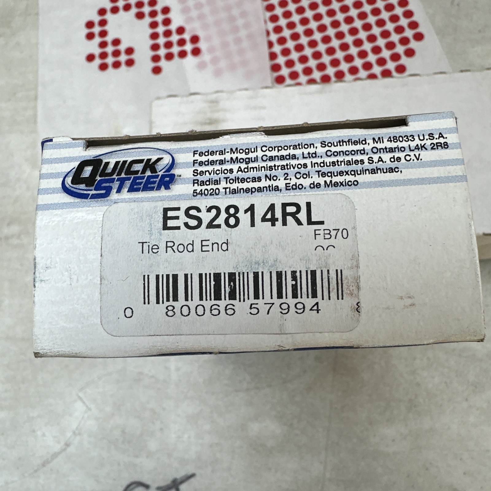 Steering Tie Rod End QuickSteer ES2814RL - Image 3