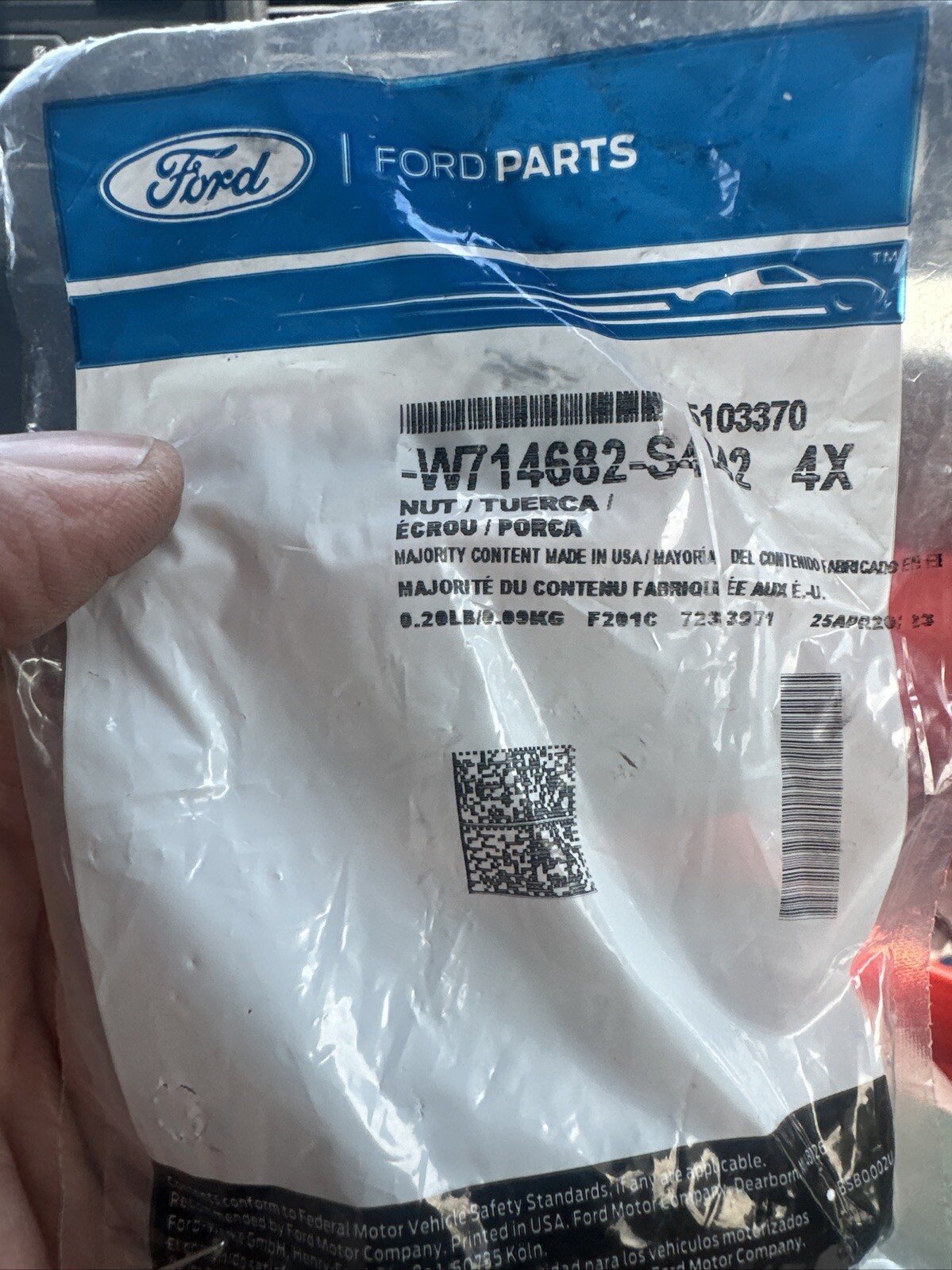 Strut Mount Nut - W714682-S442 Ford Part Number Fitment - 2009-2019 Ford