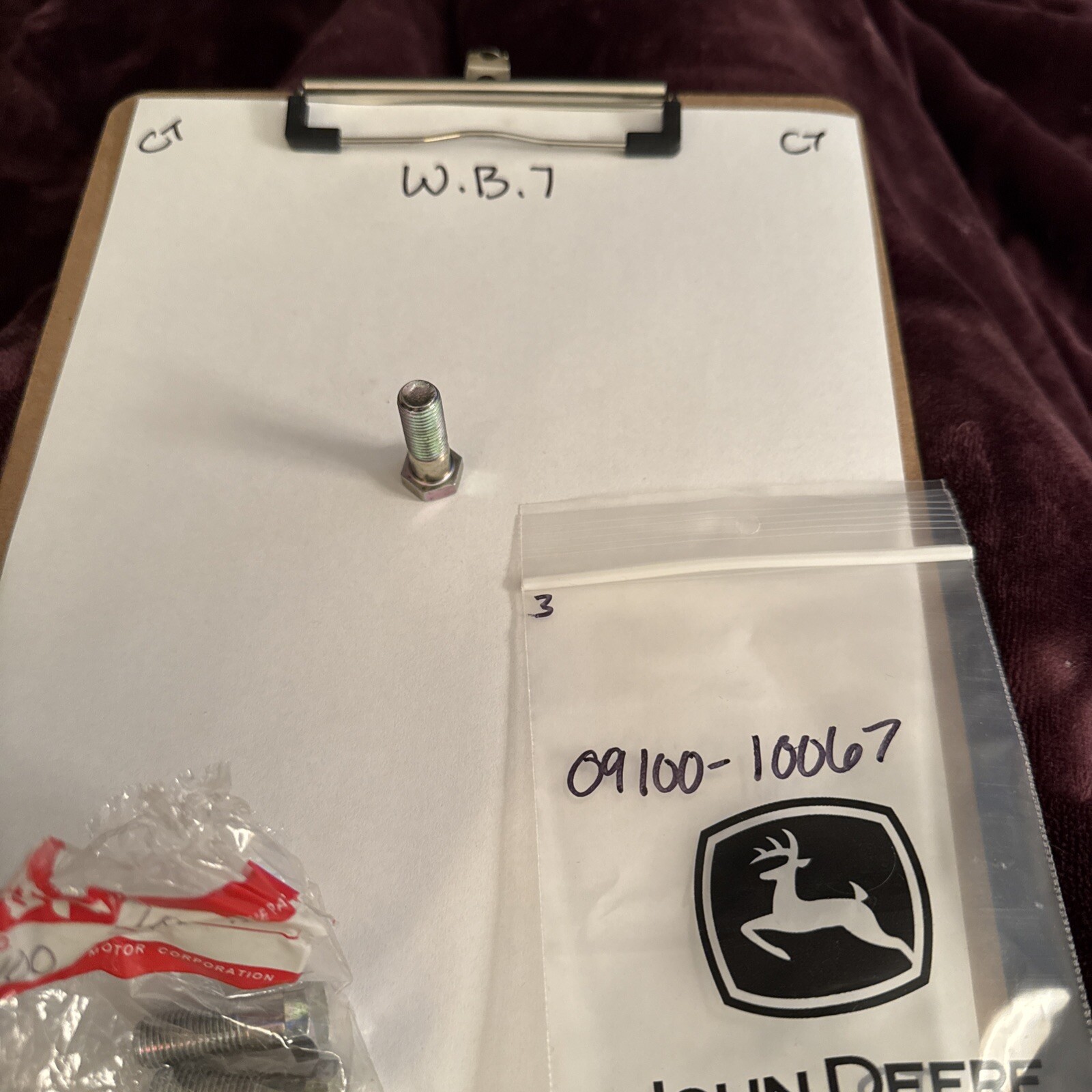 Suzuki SIDE STAND BOLT 09100-10067 OEM NEW