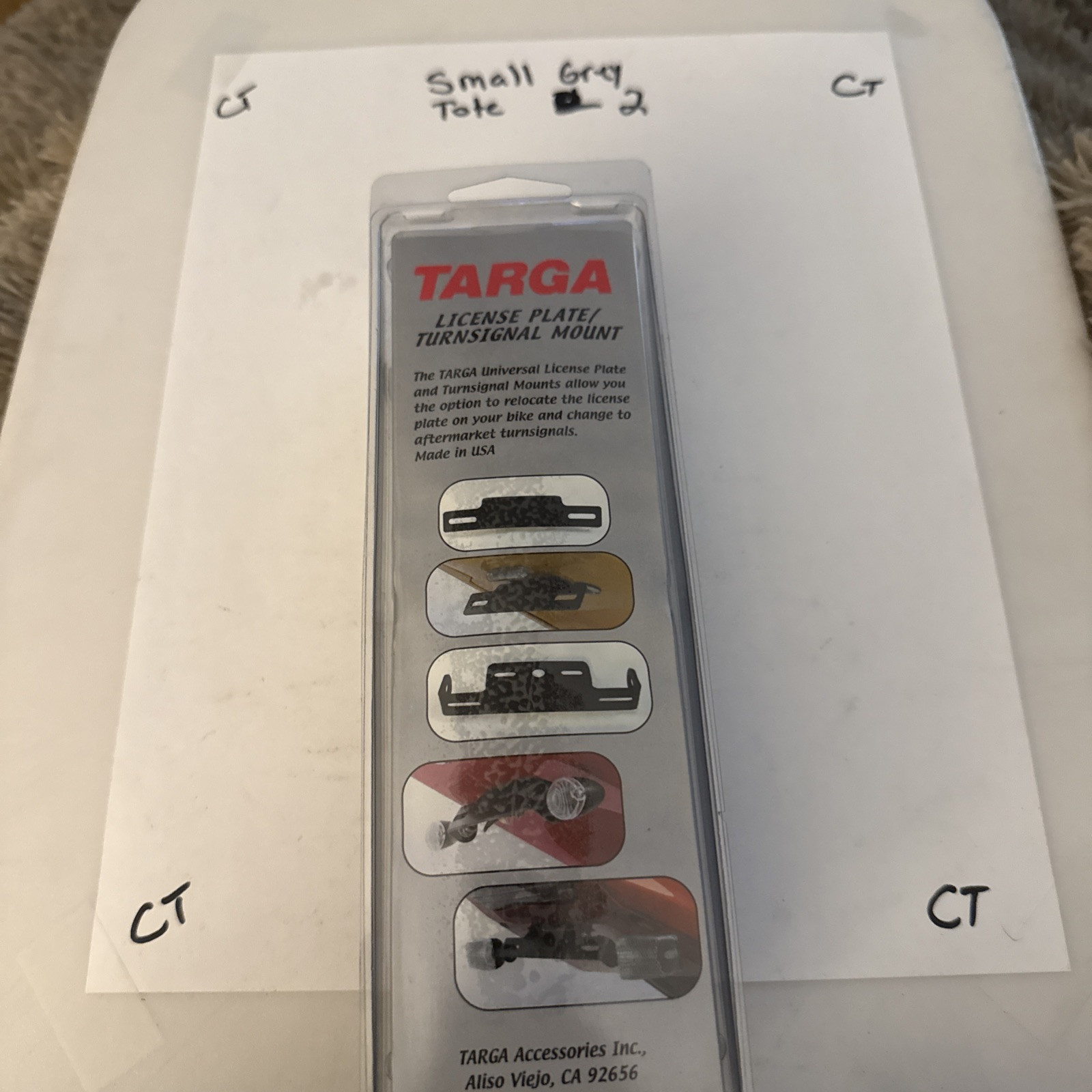 Targa License Plate Turn signal Mount 22-511-l