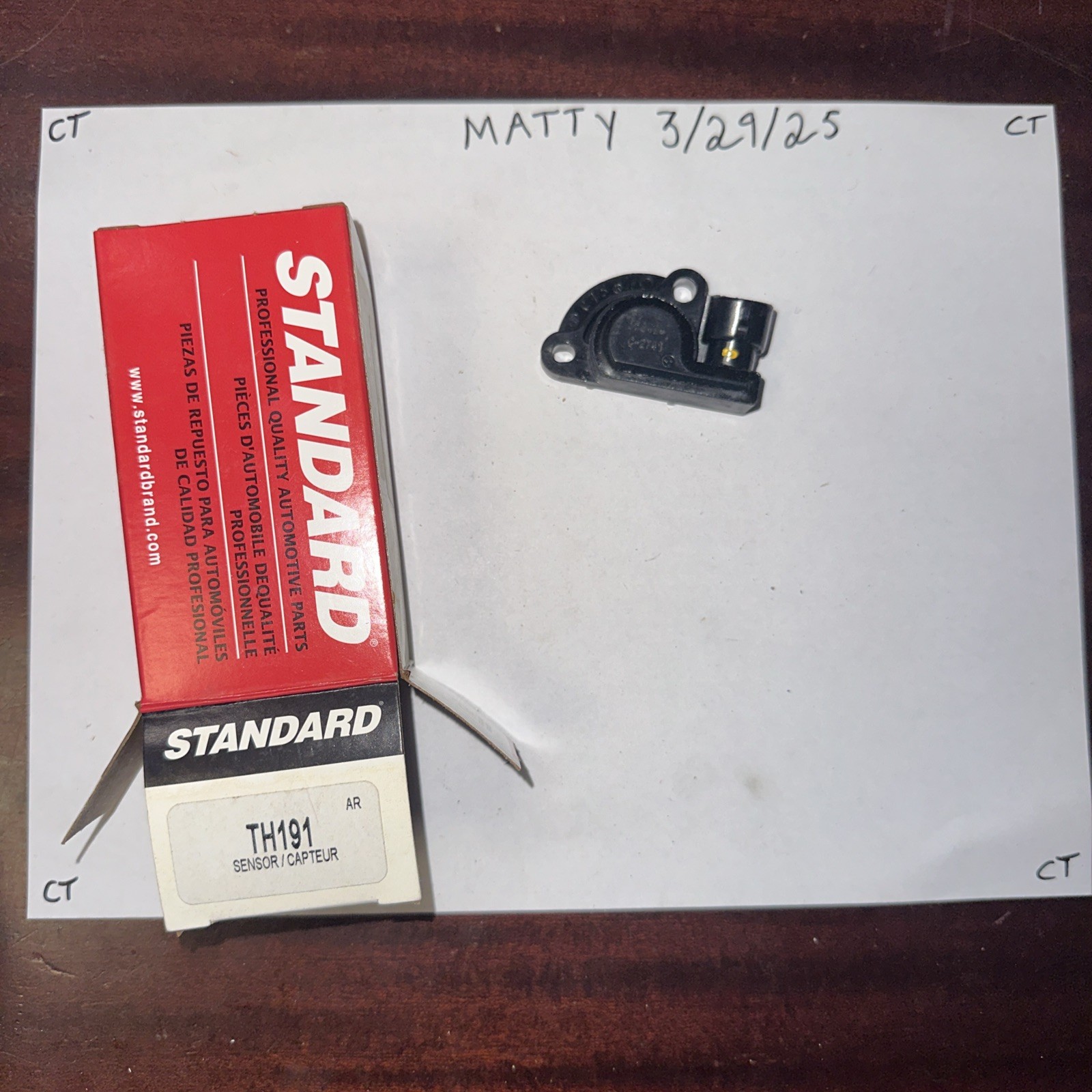 Throttle Position Sensor Standard Motor Products TH191