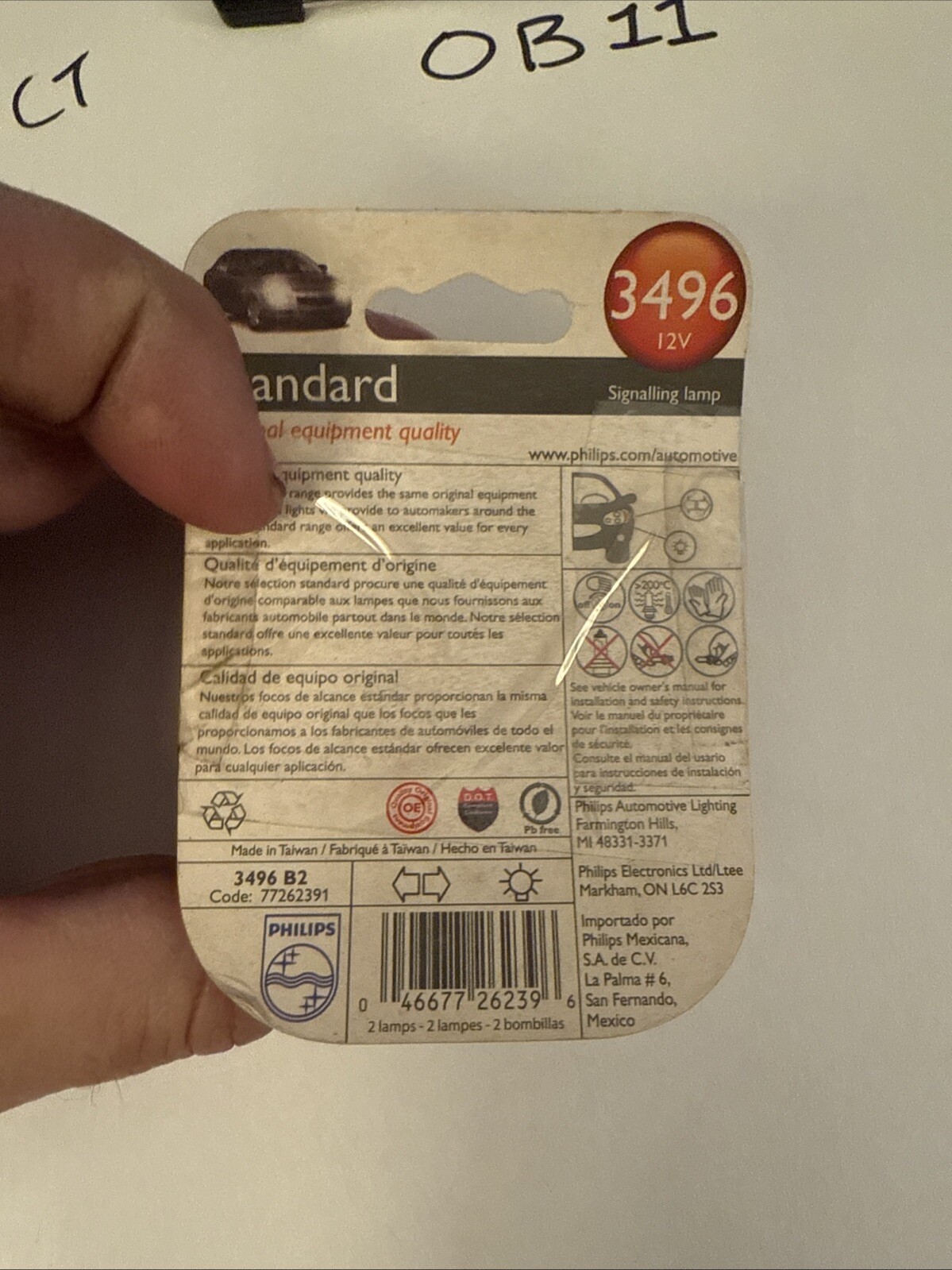 Turn Signal Light Bulb-Standard - Twin Blister Pack Philips 3496B2 - Image 4