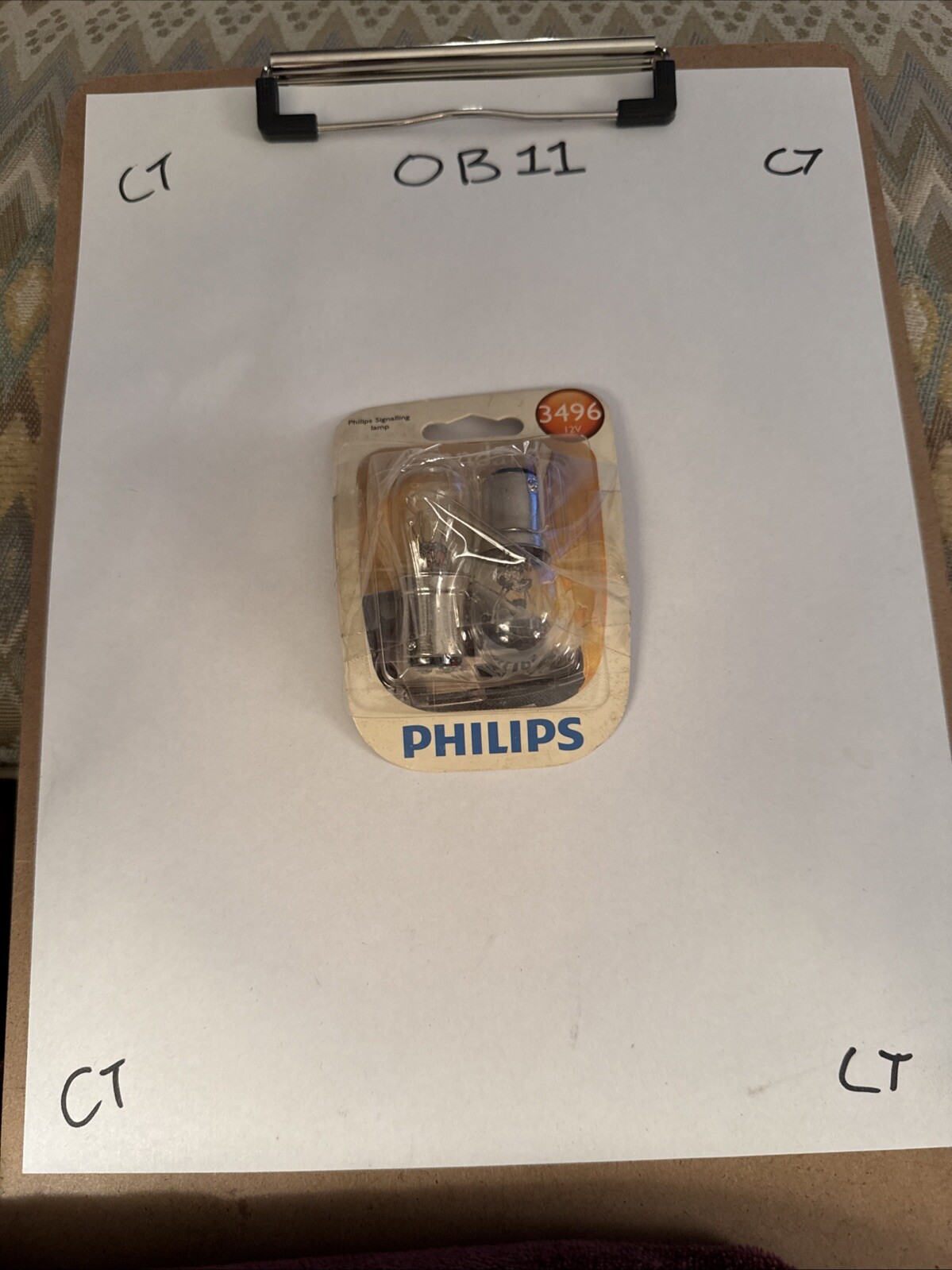 Turn Signal Light Bulb-Standard - Twin Blister Pack Philips 3496B2