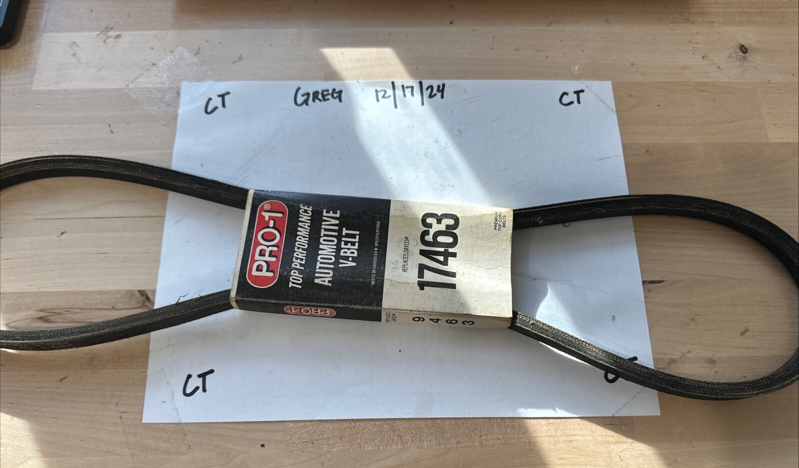 V-Belt, Top Cog, Dayco Gold Label - 17463