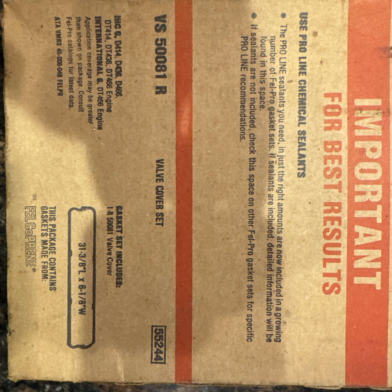 VS 50081 R Fel-Pro Engine Valve Cover Gasket Set FelPro VS50081R - Image 3