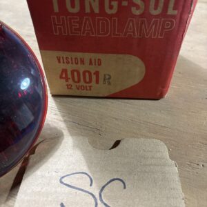 Vintage Headlamp TUNG-SOL 4001R 12v Sealed Beam NOS w/box SAE-H-66