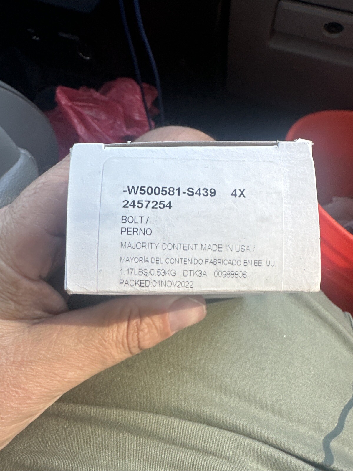 W500581S439 - BOLT - HEX. HEAD - FLANGED - Ford (4) Bolts - Image 3