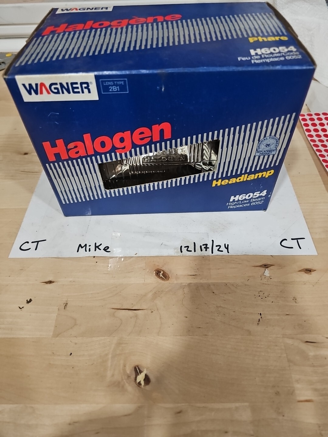 Wagner Headlamp H6054 High/Low Beam Replaces 6052 Halogen