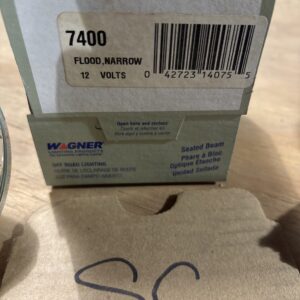 Wagner Lighting Sealed Beam 7400 NOS Narrow Flood 12 V