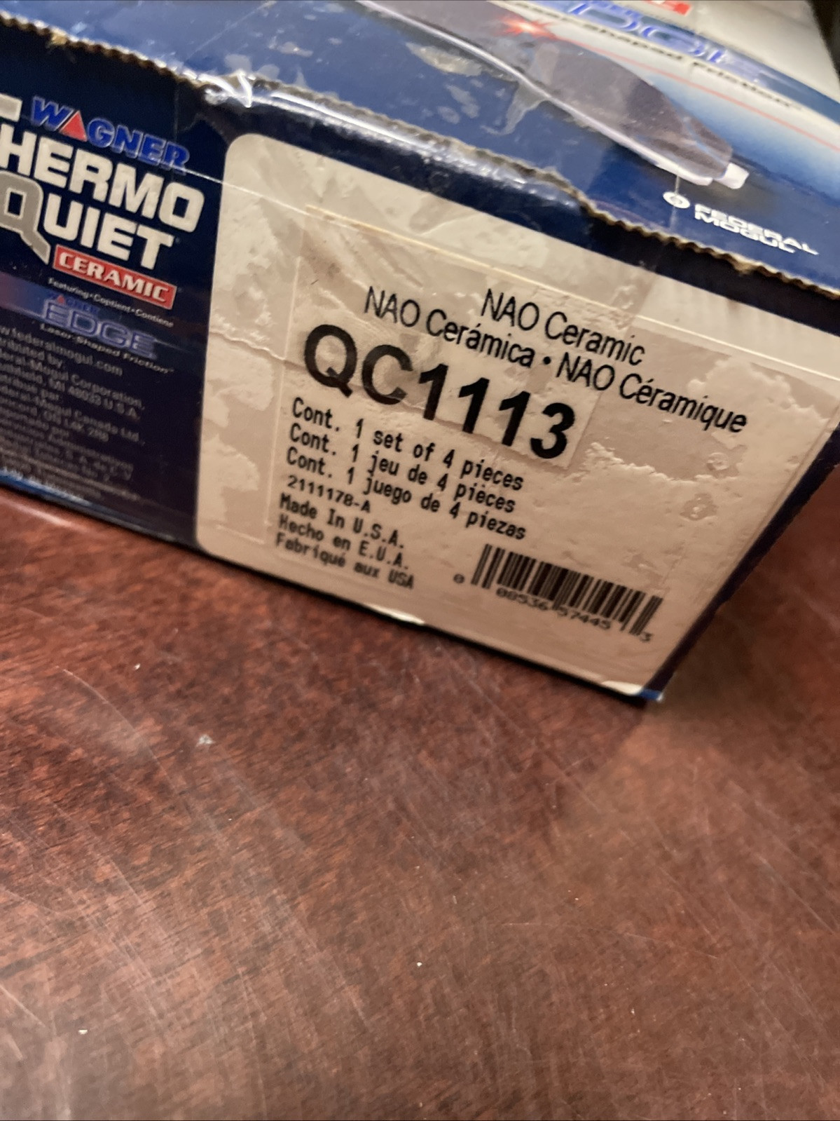 Wagner QC1113 ThermoQuiet Disc Brake Pad Set Ceramic - Image 4