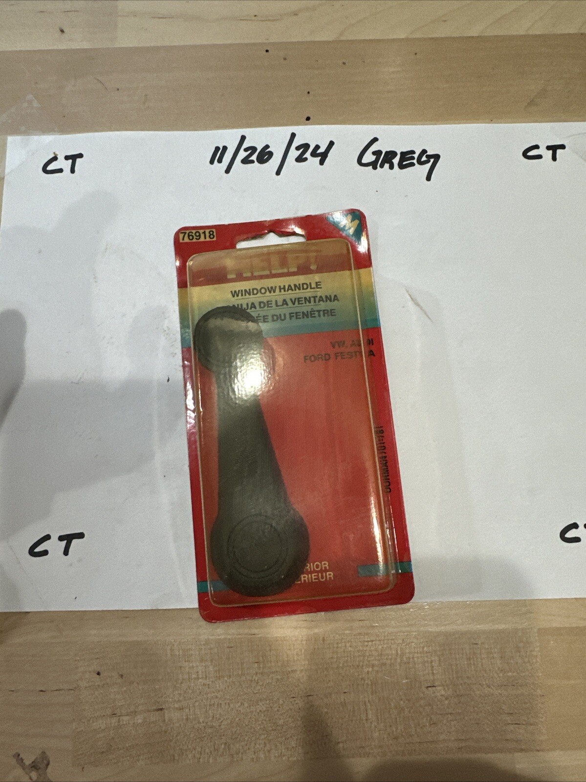 Window Crank Handle Black Replacement 76918 VW Jetta, Rabbit, Dasher, Quantum